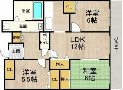ピーノ長居【6階】の間取り