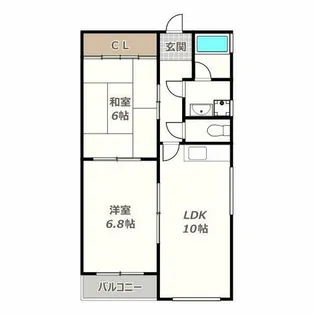 コーポラスTK【4階】の間取り