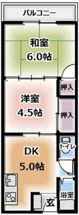 大阪府寝屋川市香里西之町【マンション】の間取り