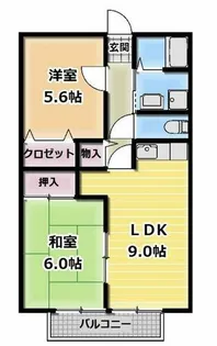 大阪府寝屋川市境橋町【アパート】の間取り