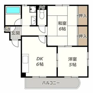 パークハイツ駒川中野【2階】の間取り