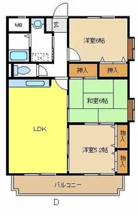ファインパレス徳重【2階】の間取り