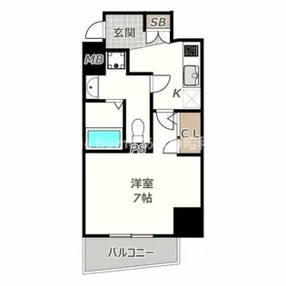 エグゼ阿倍野【9階】の間取り