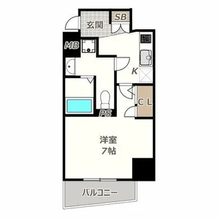 エグゼ阿倍野【10階】の間取り