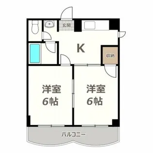 ツェルマット長居【4階】の間取り