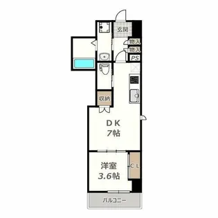 クローバー・ビュー北花田【1303号室】の間取り