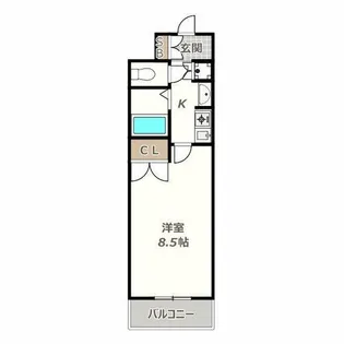 ブリリアント・コート【4階】の間取り