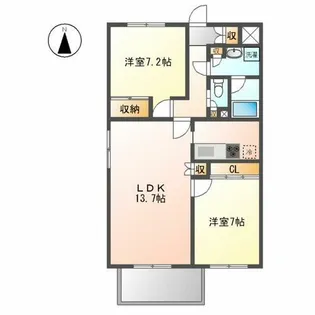 覚王山グラシオン【3階】の間取り