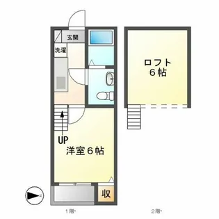 La maisom Y’s 本陣【202号室】の間取り