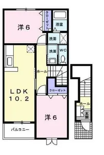 アステリアB【2階】の間取り