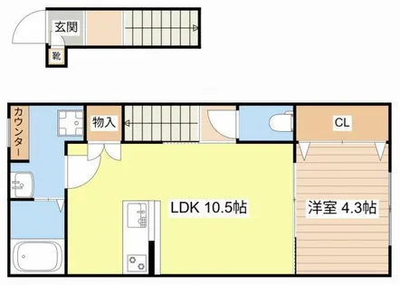 メルシーアモ五個荘【2階】の間取り