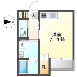 メゾンソレイユ名駅西【1階】の間取り