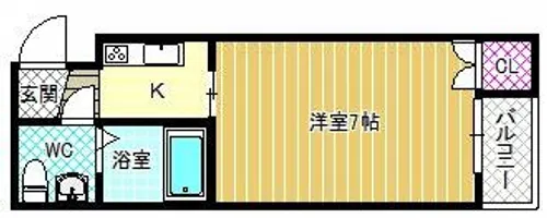 ラ・コート天美B【2階】の間取り