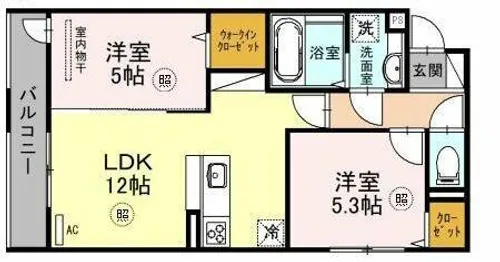 シャルムフルーレ【3階】の間取り