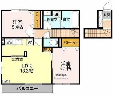 ソリッソ大久保西嶋【2階】の間取り