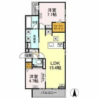 セレスティア草薙町【1階】の間取り