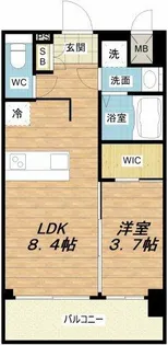 プレサンスOSAKA東成中本ハーヴィル【9階】の間取り