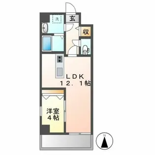 S-FORT古出来fiore【3階】の間取り