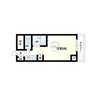 インターナショナル玉造【6階】の間取り