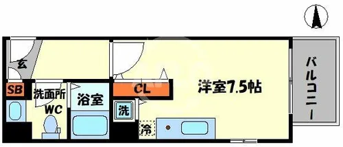 セレブコート日本橋【7階】の間取り
