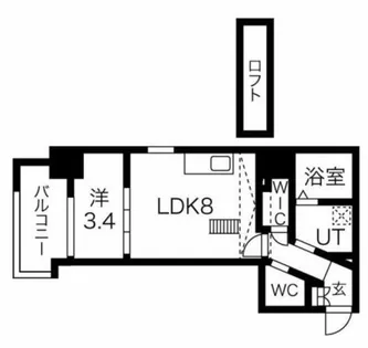 アドバンス西梅田Ⅳエール【6階】の間取り