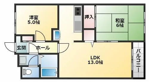 キャッスルマンションⅠ【3階】の間取り