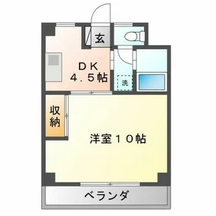 グリーンハイツ徳川【4D号室】の間取り