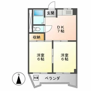 栄ファイブマンション【6階】の間取り