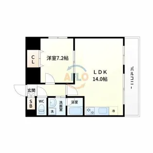 新大阪南グランドマンション【8階】の間取り