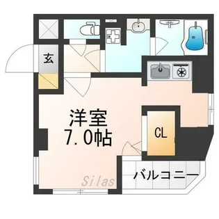 SWISS京都堀川WEST【7階】の間取り