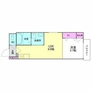 Faseciaディオーネ徳庵【2階】の間取り