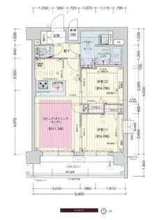 プレサンスTHE KYOTO 華苑【4階】の間取り