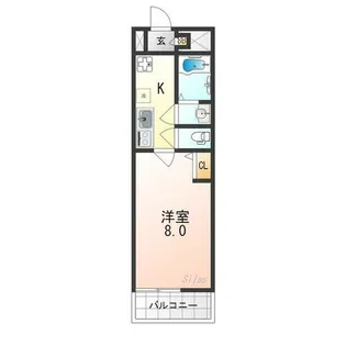 フラッティ千本今出川【3階】の間取り