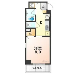 THE BASE 四条大宮【4階】の間取り