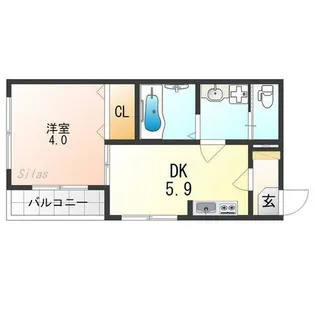 スプランドゥ―ル東九条【2階】の間取り