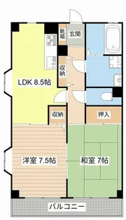 フルーレ伊勢Ⅱ【201号室】の間取り