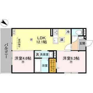 リバティスクエア楓【1階】の間取り