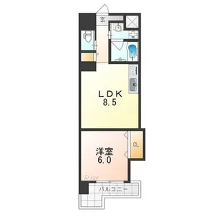 住吉橋ポルト【7階】の間取り