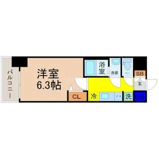 プレサンス新栄ユリシス【6階】の間取り