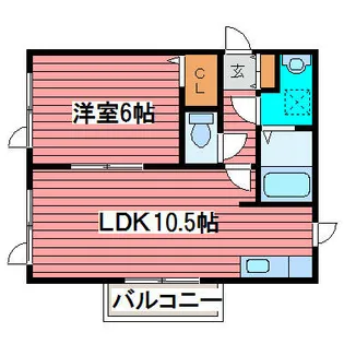 タウンハウス早水B【1階】の間取り