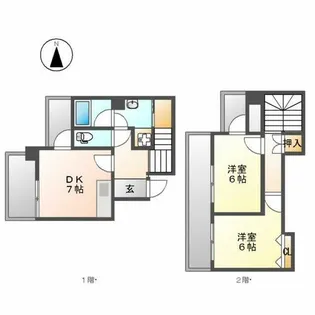 レスカール白金【6階】の間取り
