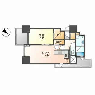 プラウドタワー名駅【16階】の間取り