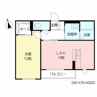 アクアコート行橋【202号室】の間取り