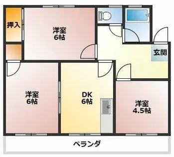 エスポワールTAJIRI【103号室】の間取り