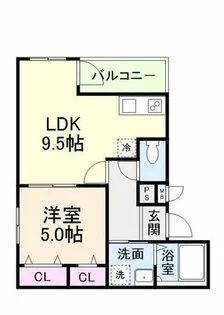 フジパレス中之島イースト【1階】の間取り