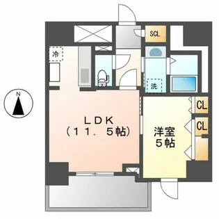 Flair丸の内【10階】の間取り