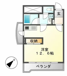 サンプラザ金山【401号室】の間取り