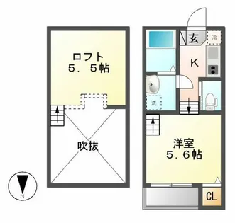シャルムウチヤマ【1階】の間取り