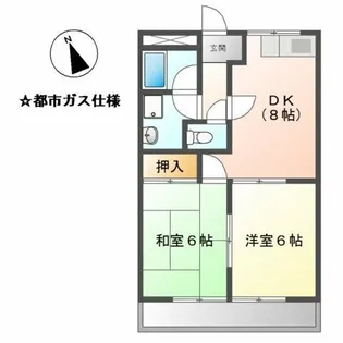 サニー加島【2階】の間取り