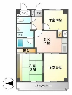 レジデンス泉【6階】の間取り